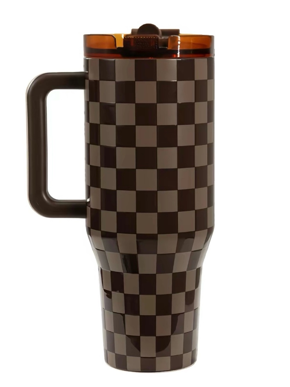 The Fashion Bae Brown Checkerboard 40oz Tumbler